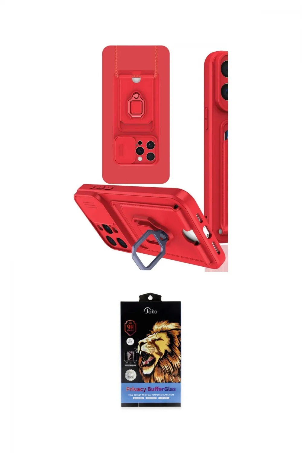 ieg™ iPhone 15 Pro Max Kılıf Vadi Form Prime - Siyah Buffer Hayalet Cam Ekran Koruyucu