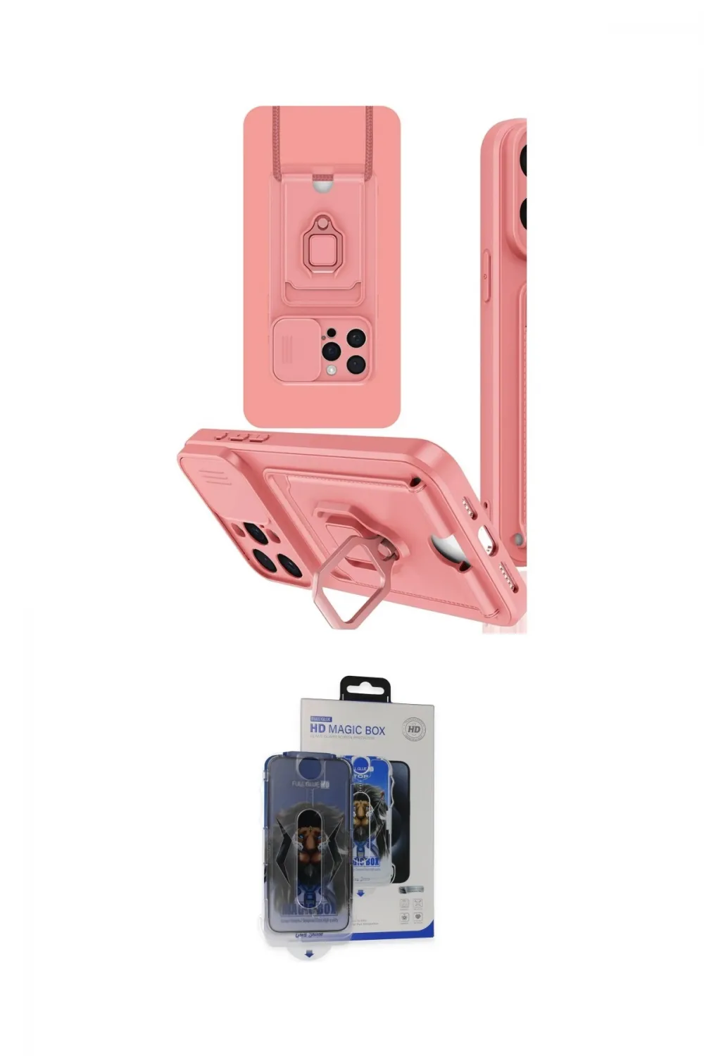 ieg™ iPhone 15 Pro Max Kılıf Vadi Form Prime - Siyah Vanessa Magic Cam