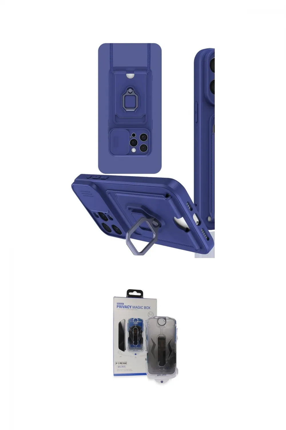 ieg™ iPhone 15 Pro Max Kılıf Vadi Form Prime - Siyah Vanessa Magic Hayalet Cam