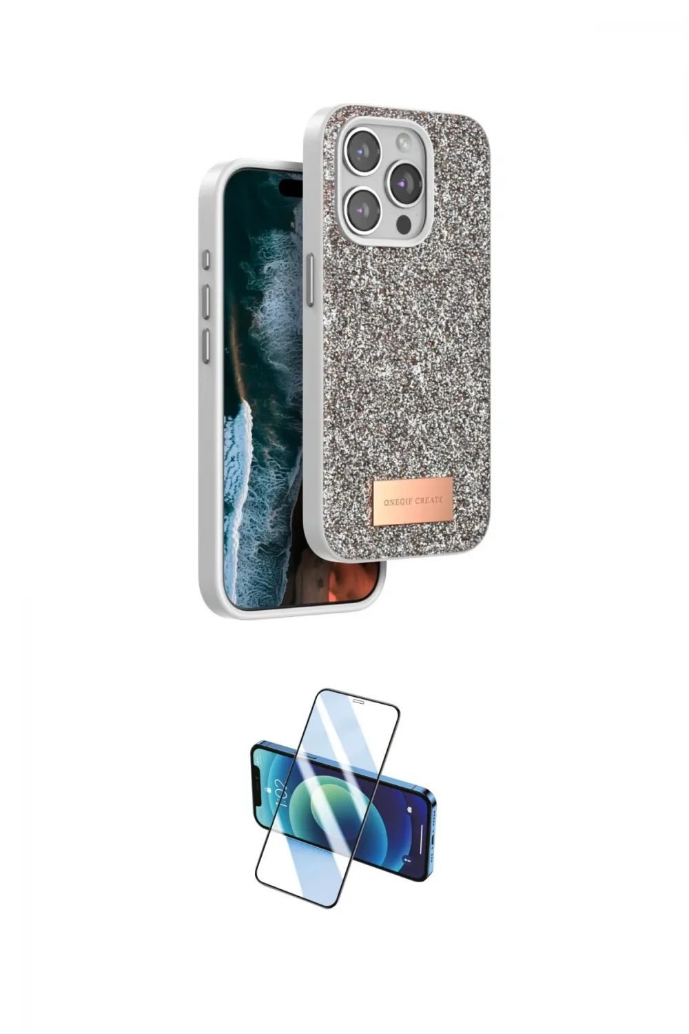 ieg™ iPhone 15 Pro Max Kılıf Vadi Klasik Serisi - Siyah 3D Antistatik Seramik Nano Ekran Koruyucu