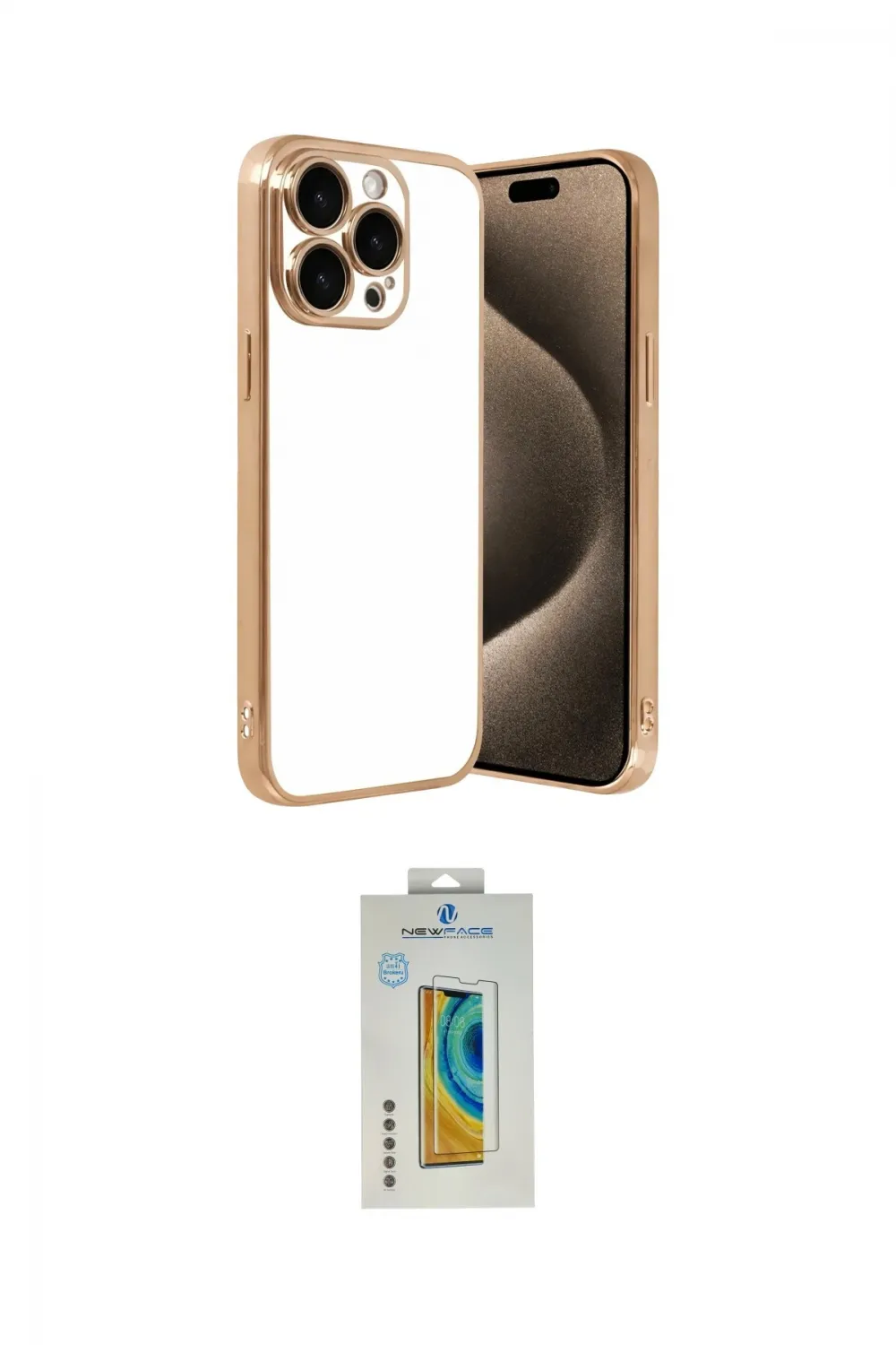 ieg™ iPhone 15 Pro Max Kılıf Vadi Minimal - Siyah Polymer Nano Ekran Koruyucu