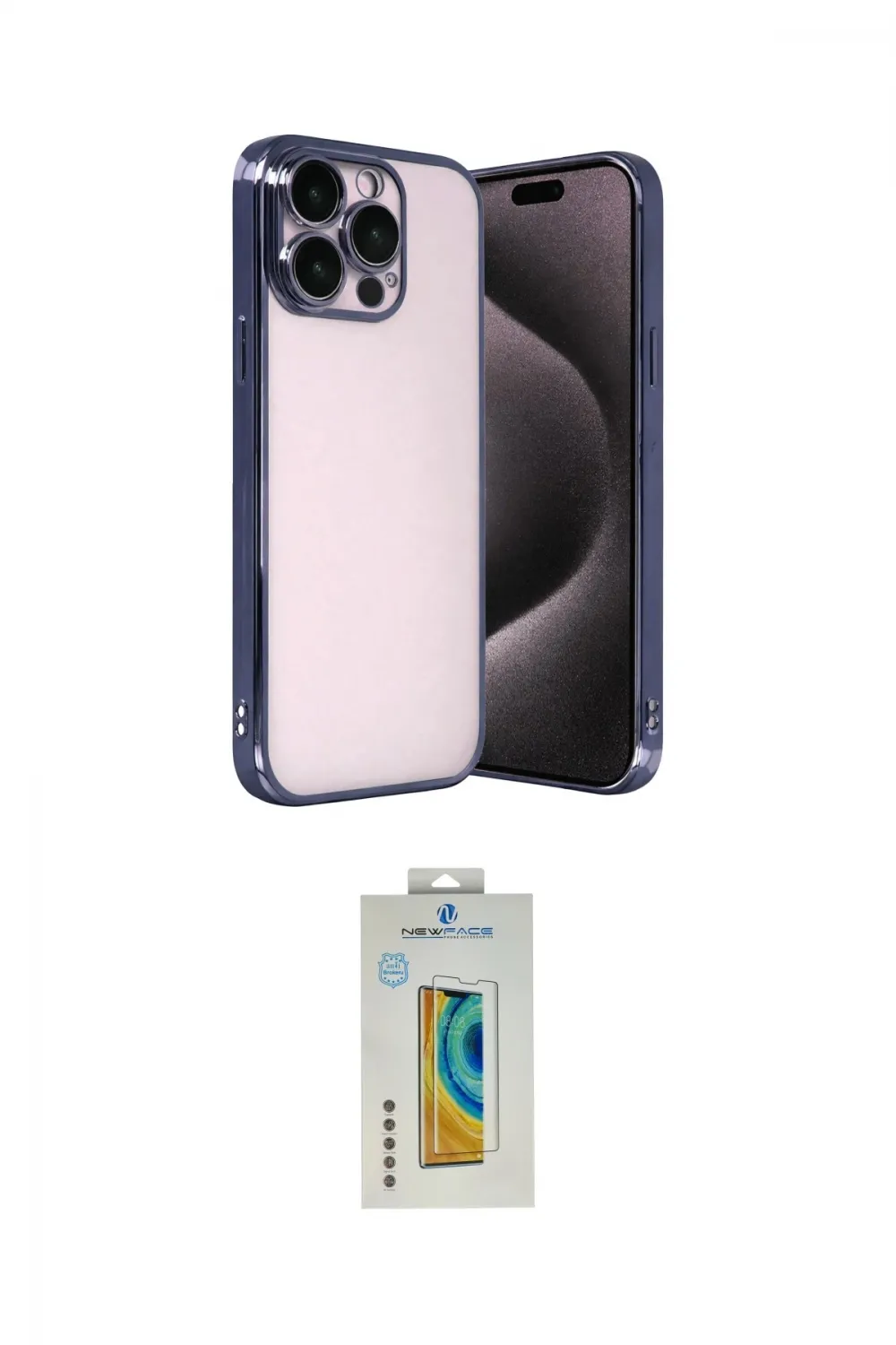 ieg™ iPhone 15 Pro Max Kılıf Vadi Minimal - Siyah Polymer Nano Ekran Koruyucu