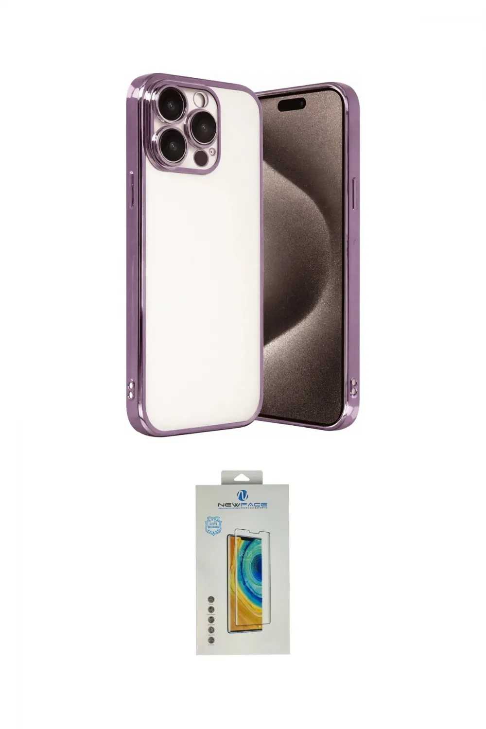 ieg™ iPhone 15 Pro Max Kılıf Vadi Minimal - Siyah Polymer Nano Ekran Koruyucu