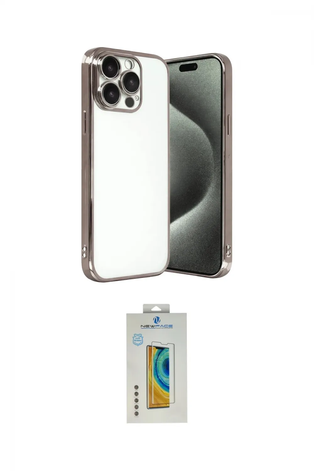 ieg™ iPhone 15 Pro Max Kılıf Vadi Minimal - Siyah Polymer Nano Ekran Koruyucu