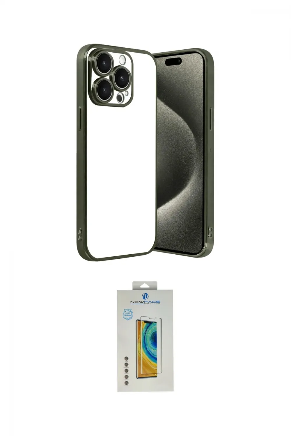 ieg™ iPhone 15 Pro Max Kılıf Vadi Minimal - Siyah Polymer Nano Ekran Koruyucu