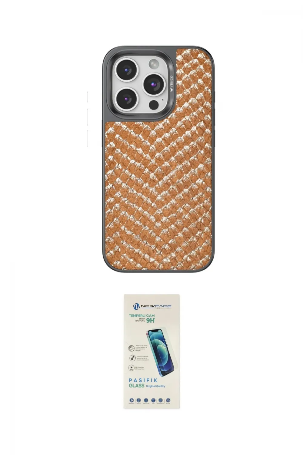 ieg™ iPhone 15 Pro Max Kılıf Vadi Özel Seri - Şeffaf Pasifik Cam Ekran Koruyucu