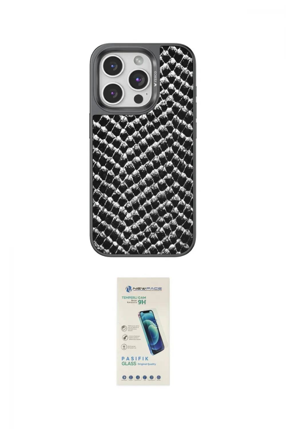 ieg™ iPhone 15 Pro Max Kılıf Vadi Özel Seri - Şeffaf Pasifik Cam Ekran Koruyucu