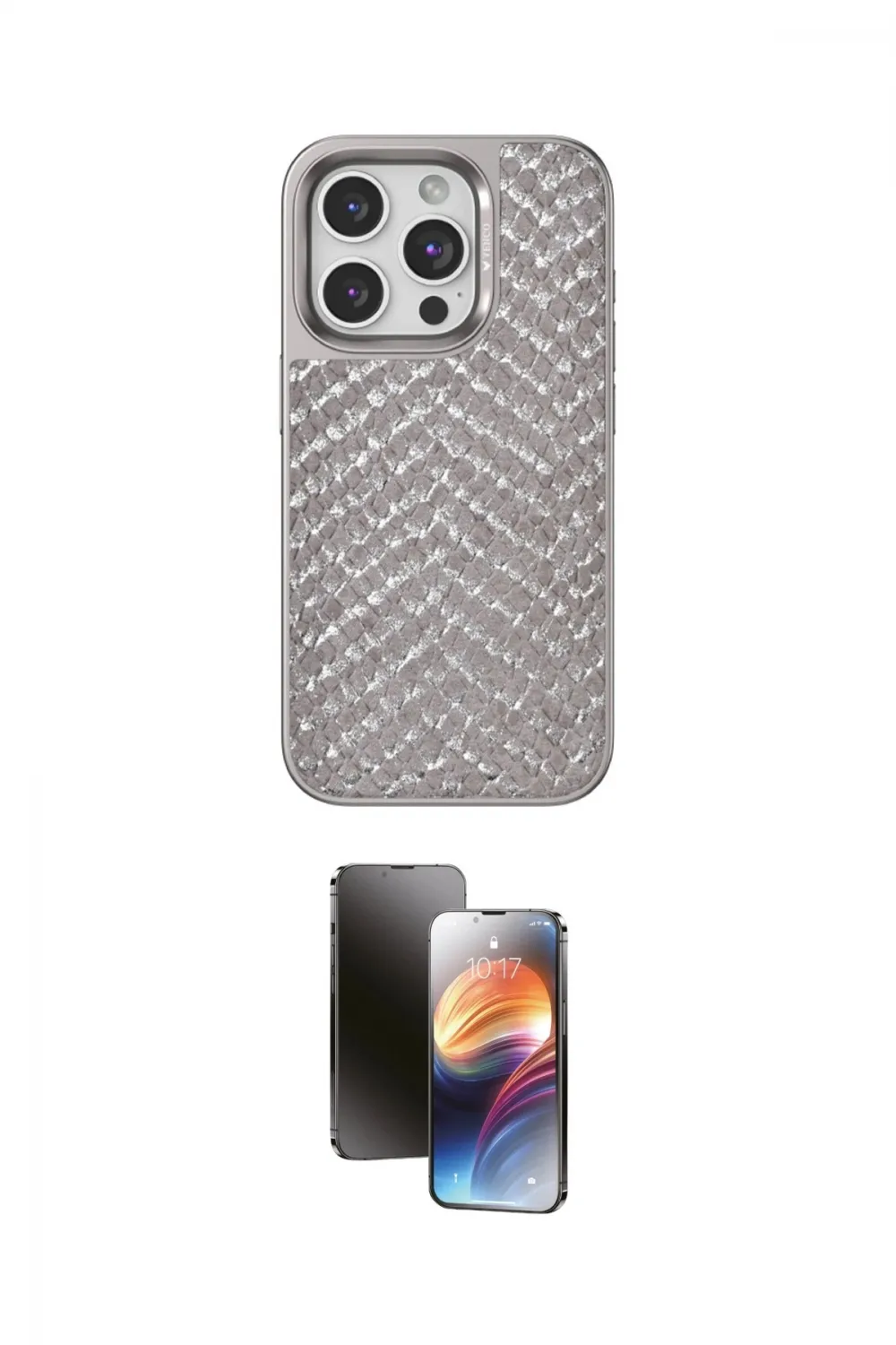 ieg™ iPhone 15 Pro Max Kılıf Vadi Özel Seri - Siyah 3D Antistatik Mat Seramik Nano Ekran Koruyucu