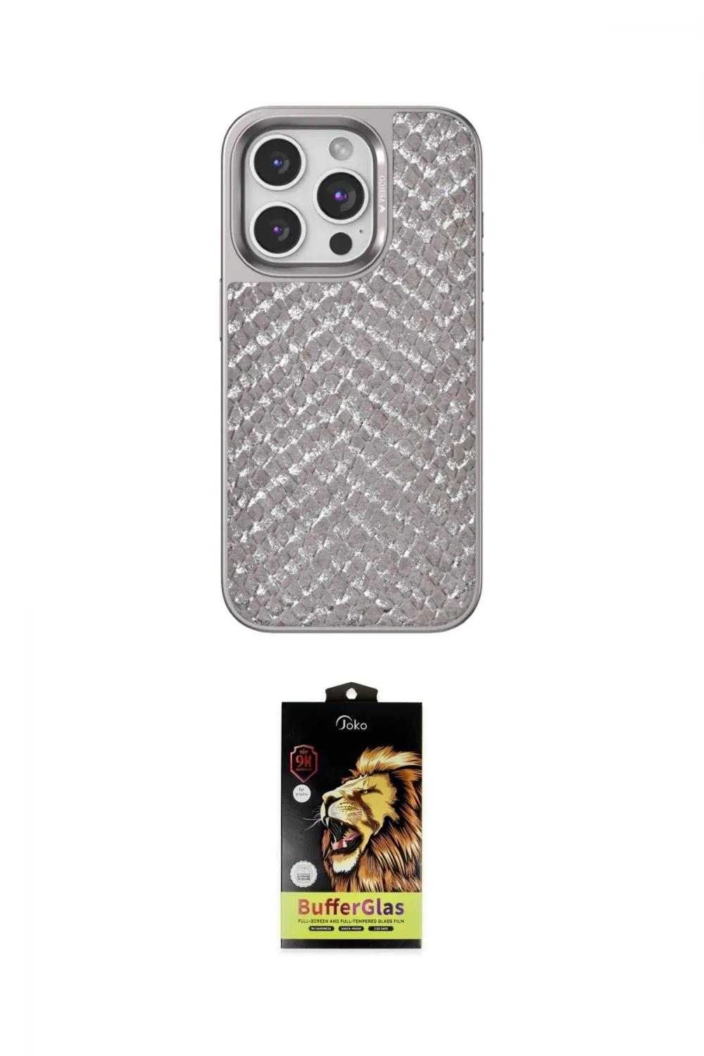 ieg™ iPhone 15 Pro Max Kılıf Vadi Özel Seri - Siyah Buffer Cam Ekran Koruyucu