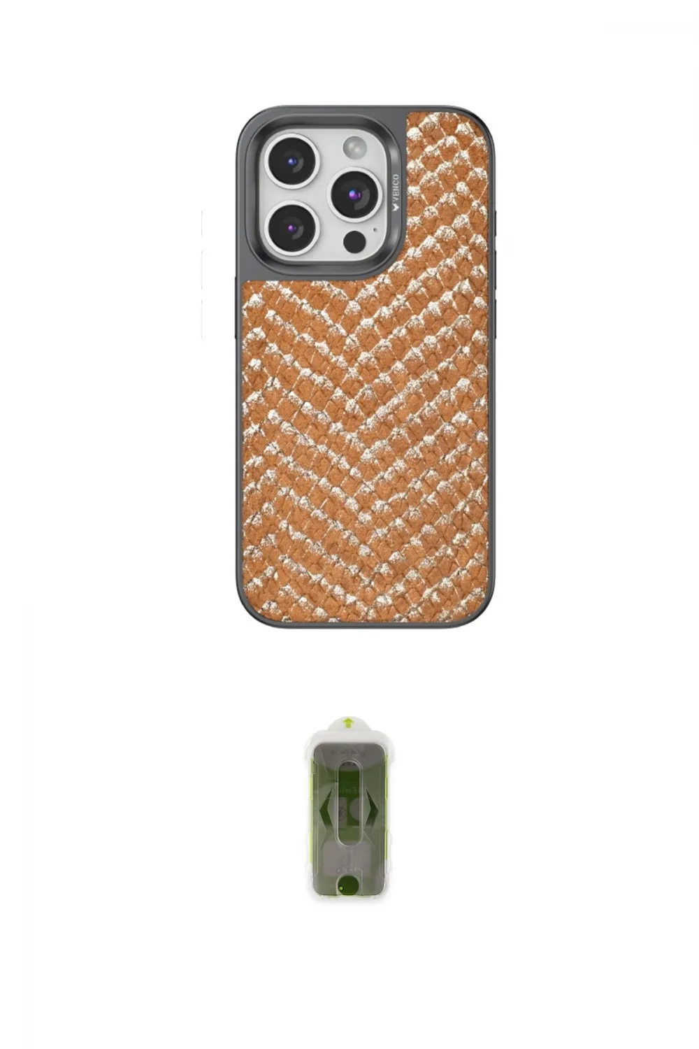ieg™ iPhone 15 Pro Max Kılıf Vadi Özel Seri - Siyah Joko Magic 5D Hayalet Cam