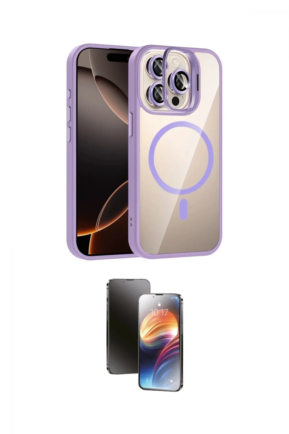ieg™ iPhone 15 Pro Max Kılıf Yadigar Asil Koleksiyonu - Siyah 3D Antistatik Mat Seramik Nano Ekran Koruyucu