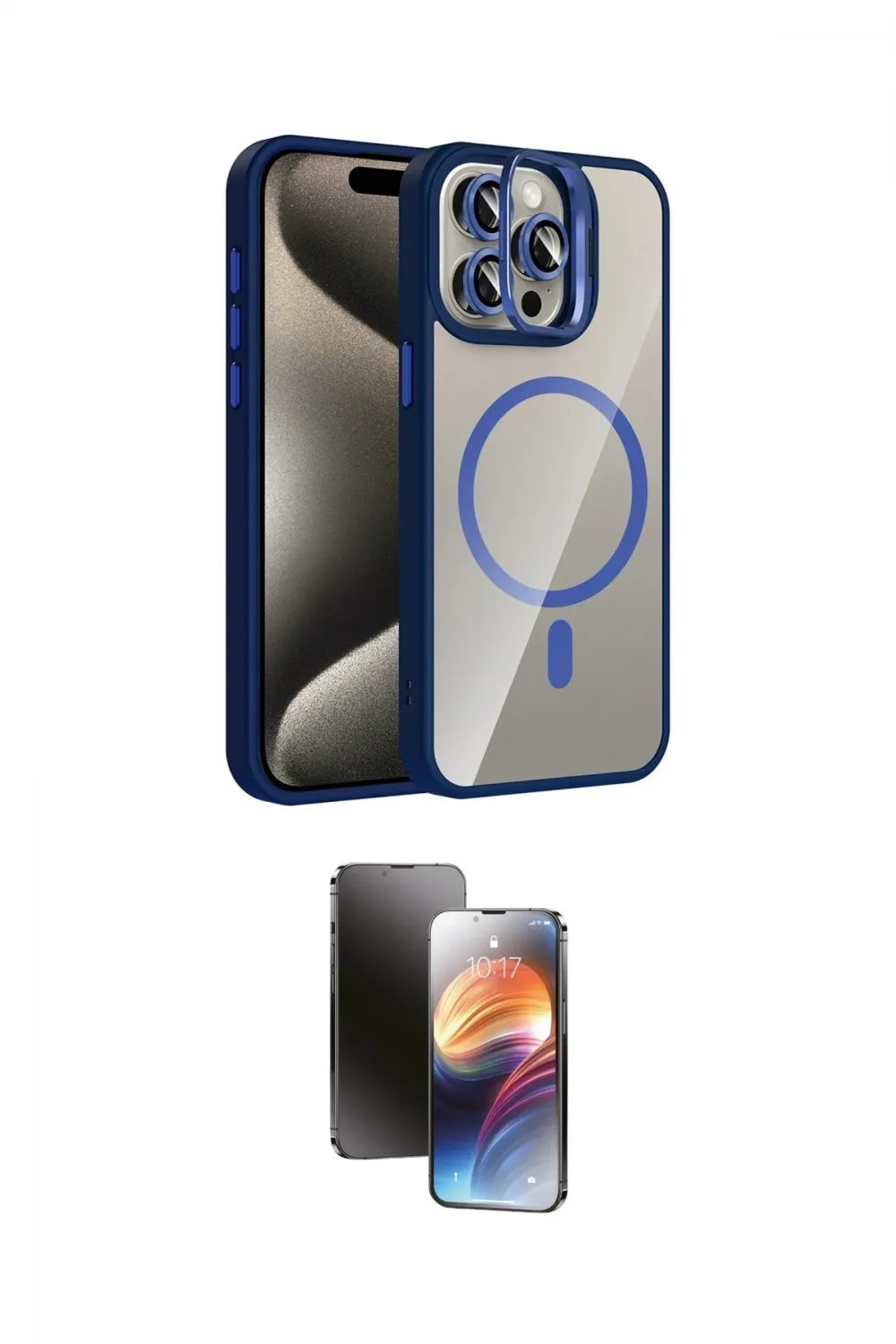 ieg™ iPhone 15 Pro Max Kılıf Yadigar Asil Koleksiyonu - Siyah 3D Antistatik Mat Seramik Nano Ekran Koruyucu