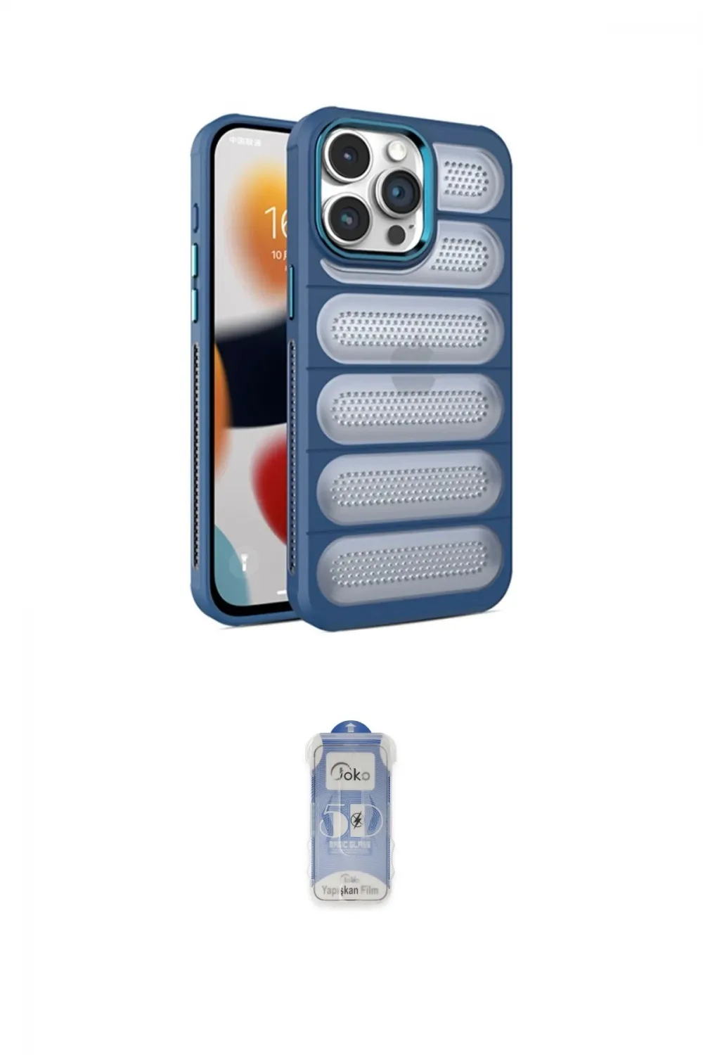 ieg™ iPhone 15 Pro Max Kılıf Yadigar Doku Özel Seri - Siyah Joko Magic 5D Cam