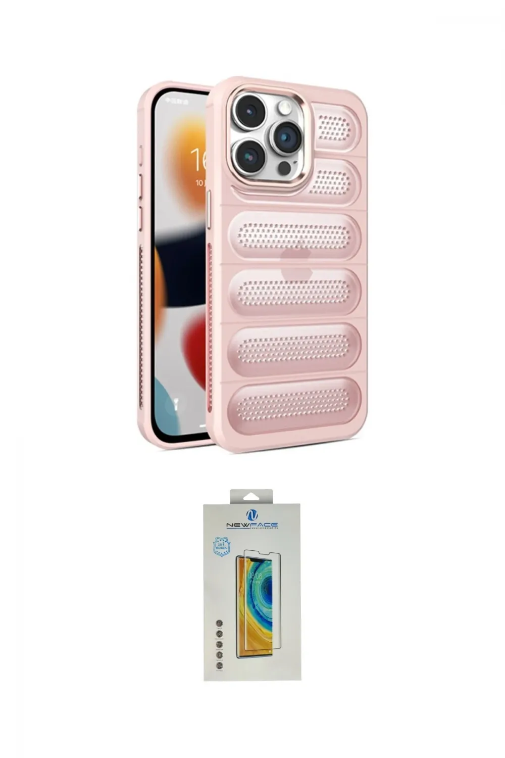 ieg™ iPhone 15 Pro Max Kılıf Yadigar Doku Özel Seri - Siyah Polymer Nano Ekran Koruyucu