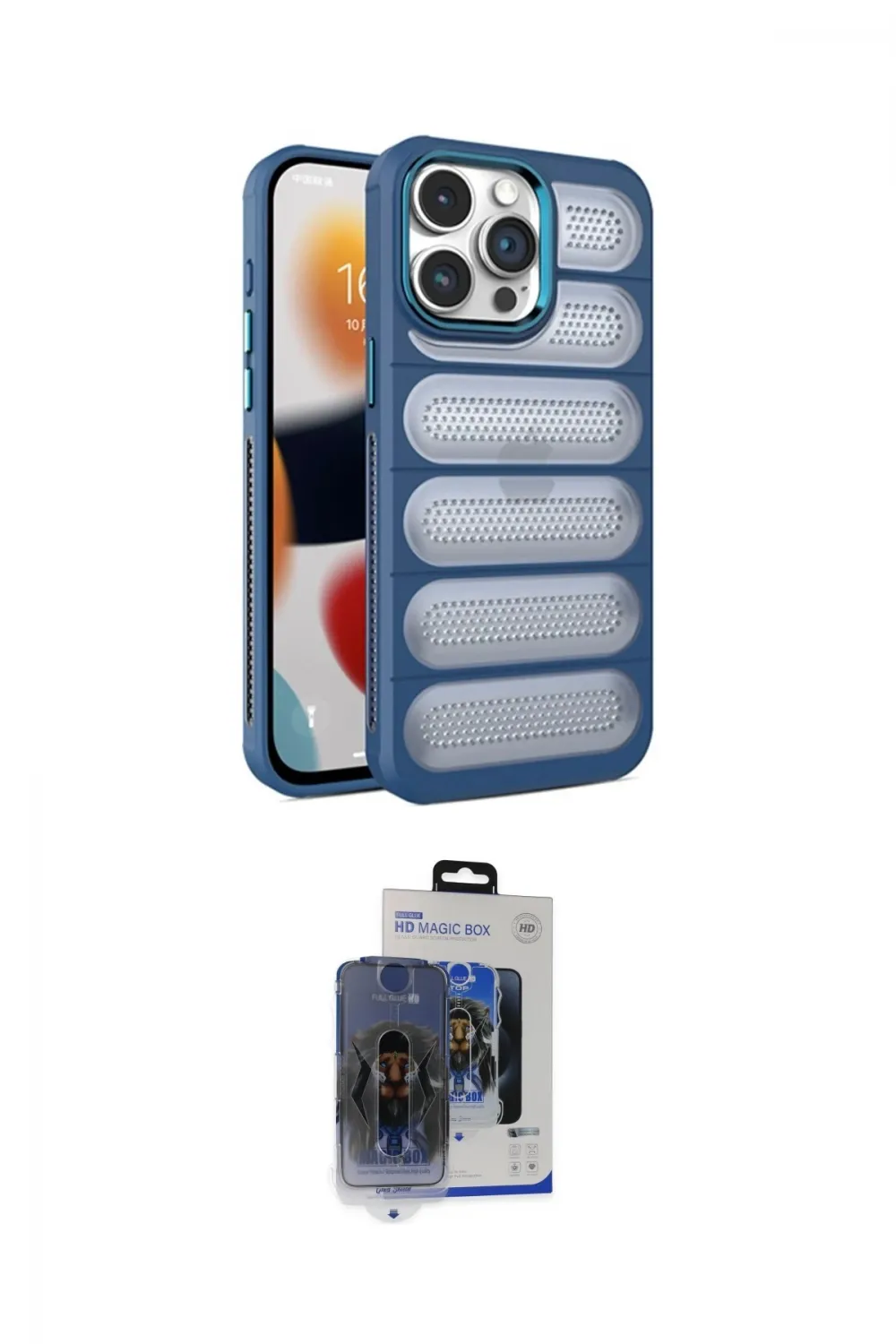 ieg™ iPhone 15 Pro Max Kılıf Yadigar Doku Özel Seri - Siyah Vanessa Magic Cam