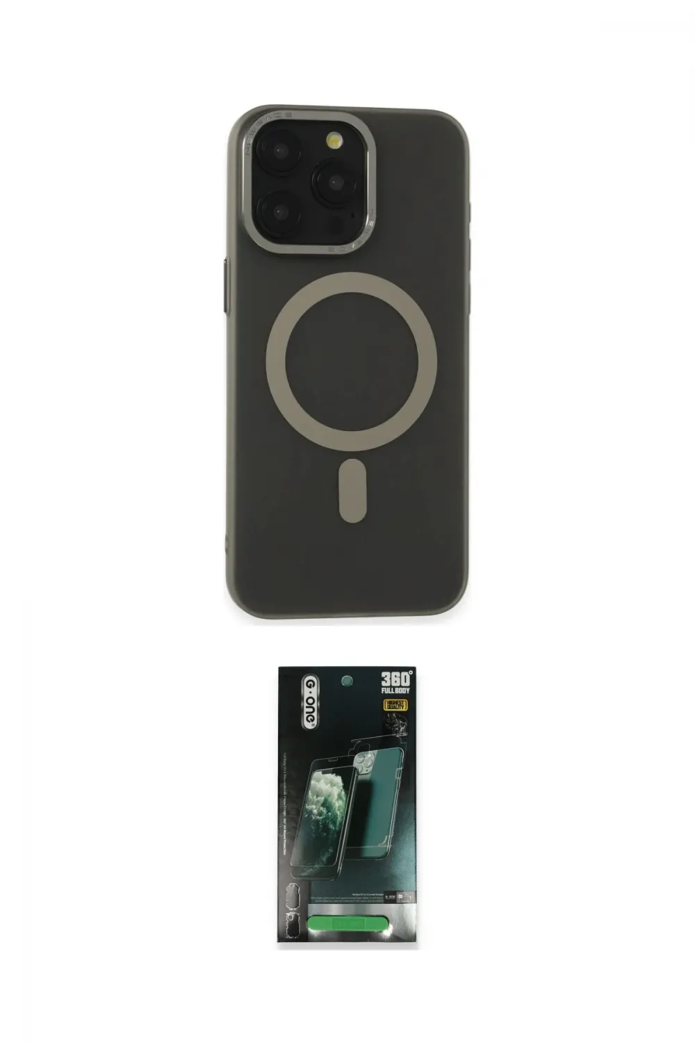 ieg™ iPhone 15 Pro Max Kılıf Yadigar Işık - Şeffaf 360 Full Body Arka Koruyucu