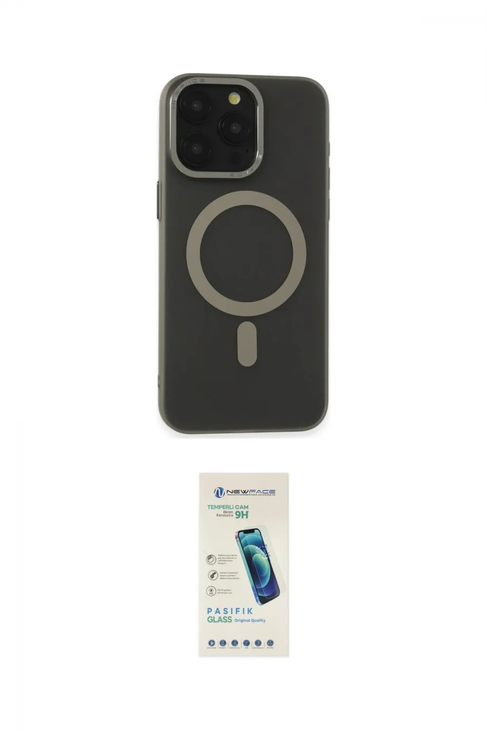 ieg™ iPhone 15 Pro Max Kılıf Yadigar Işık - Şeffaf Pasifik Cam Ekran Koruyucu