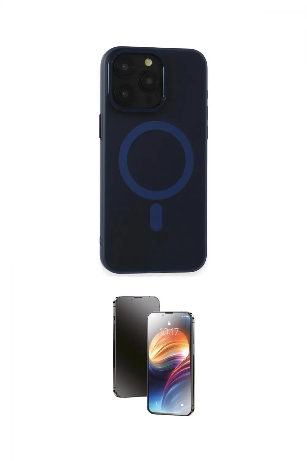 ieg™ iPhone 15 Pro Max Kılıf Yadigar Işık - Siyah 3D Antistatik Mat Seramik Nano Ekran Koruyucu