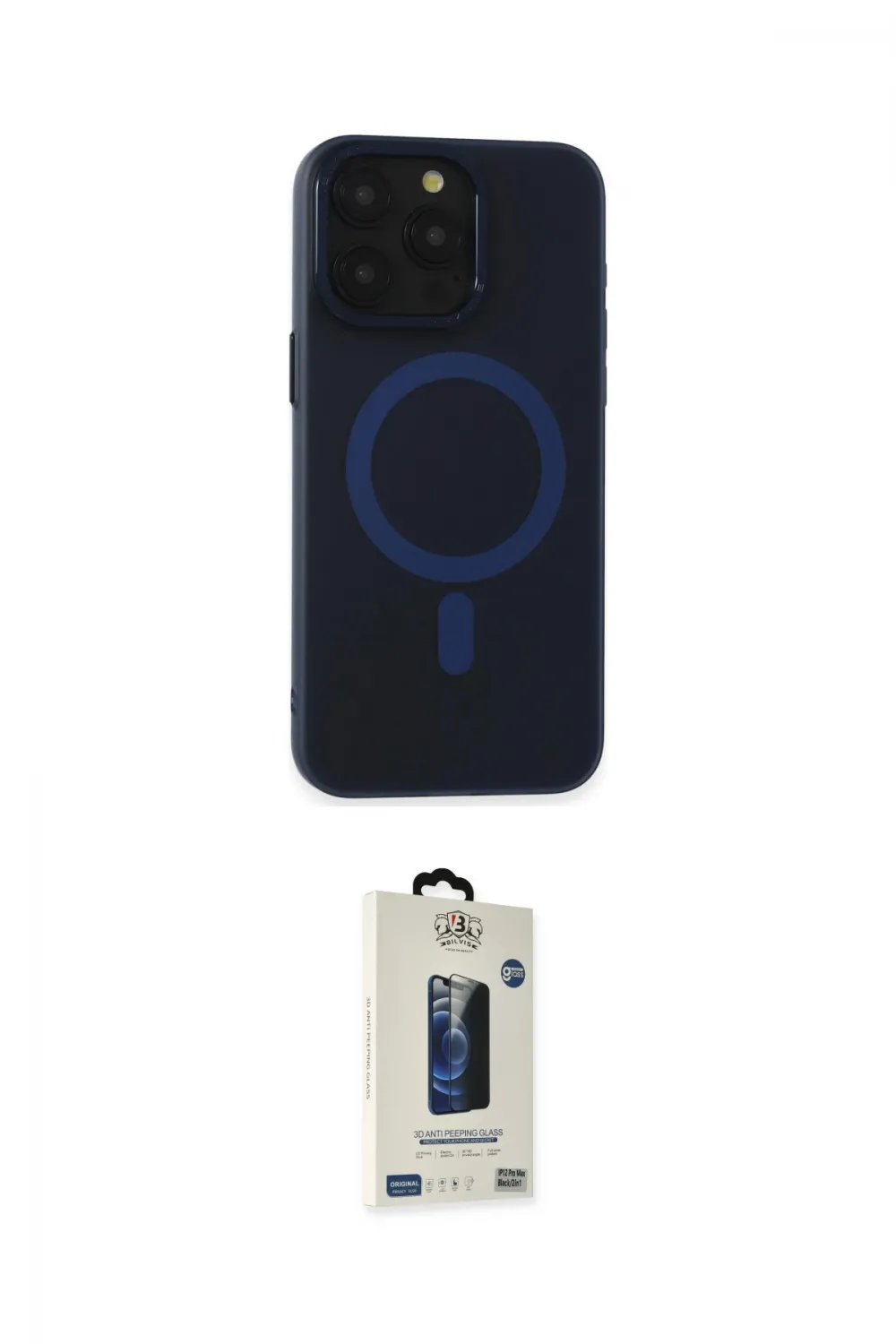 ieg™ iPhone 15 Pro Max Kılıf Yadigar Işık - Siyah Bilvis Hayalet Cam Ekran Koruyucu