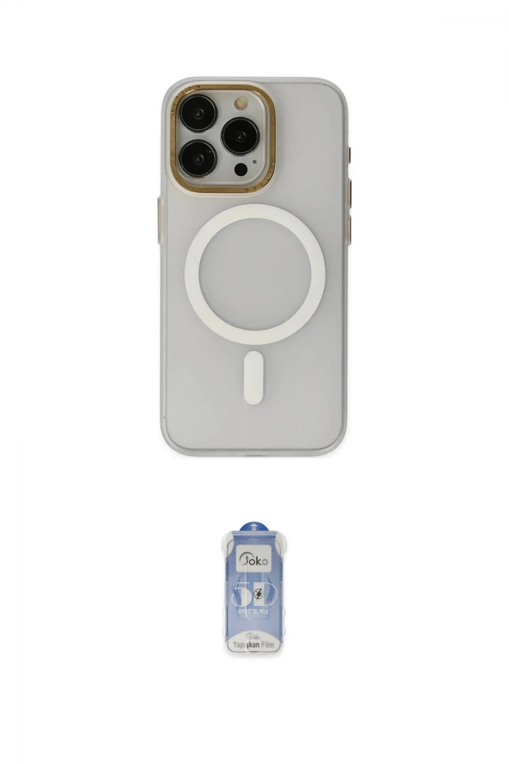 ieg™ iPhone 15 Pro Max Kılıf Yadigar Işık - Siyah Joko Magic 5D Cam
