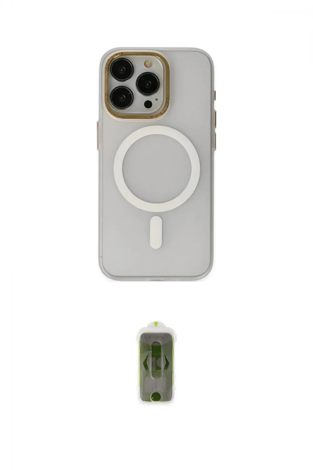 ieg™ iPhone 15 Pro Max Kılıf Yadigar Işık - Siyah Joko Magic 5D Hayalet Cam