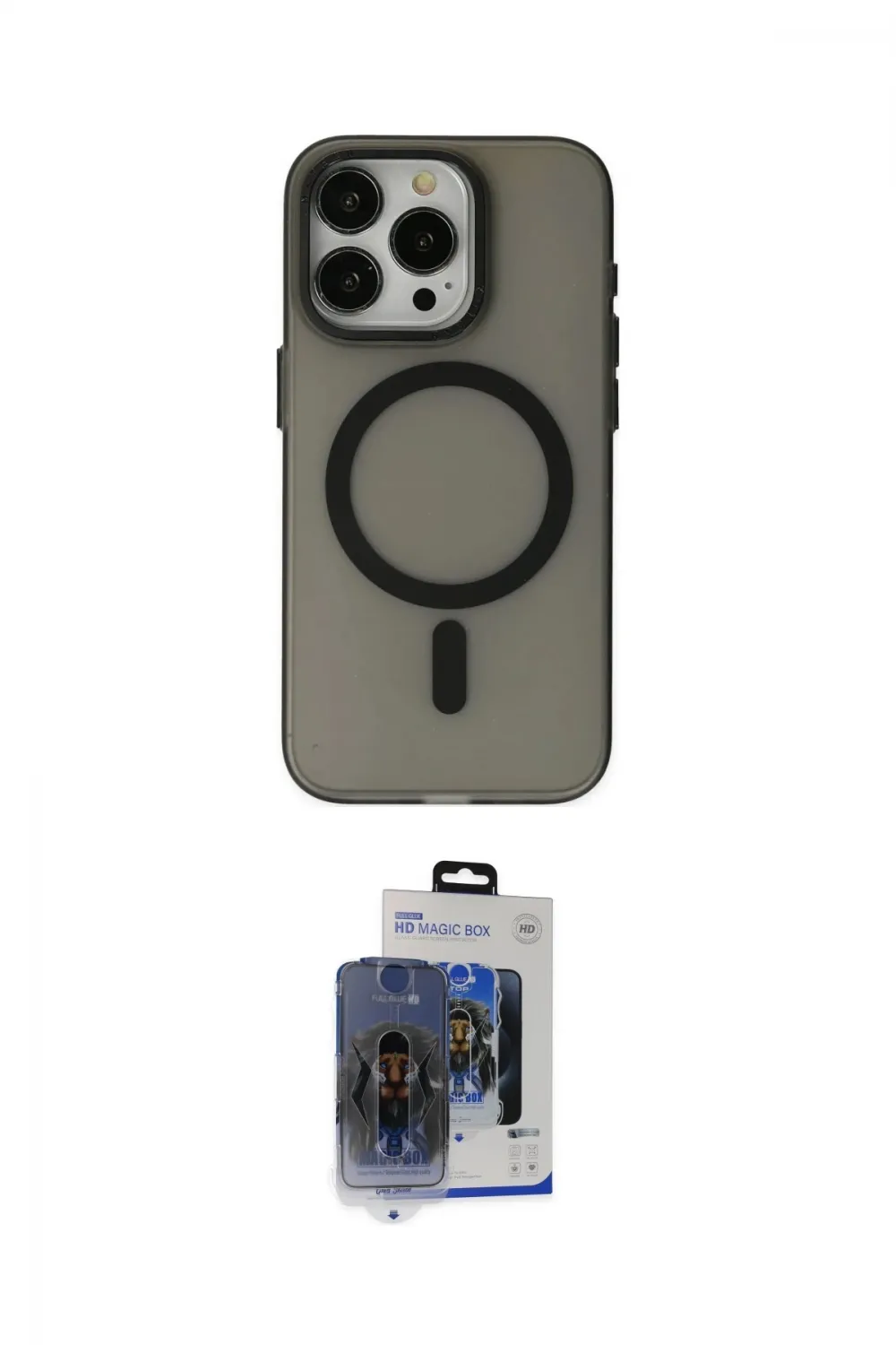 ieg™ iPhone 15 Pro Max Kılıf Yadigar Işık - Siyah Vanessa Magic Cam