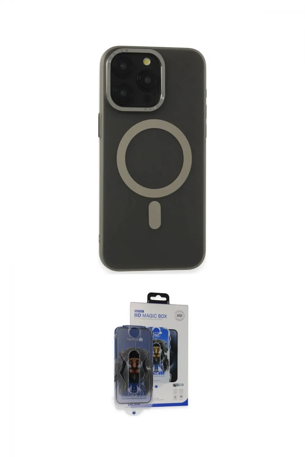 ieg™ iPhone 15 Pro Max Kılıf Yadigar Işık - Siyah Vanessa Magic Cam