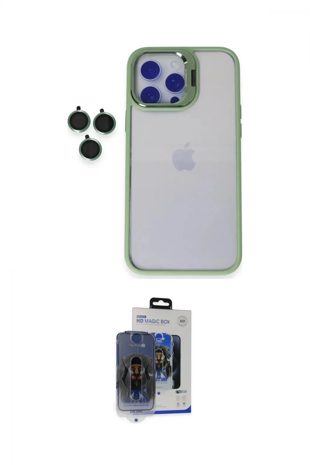 ieg™ iPhone 15 Pro Max Kılıf Yankı Asil Serisi - Siyah Vanessa Magic Cam