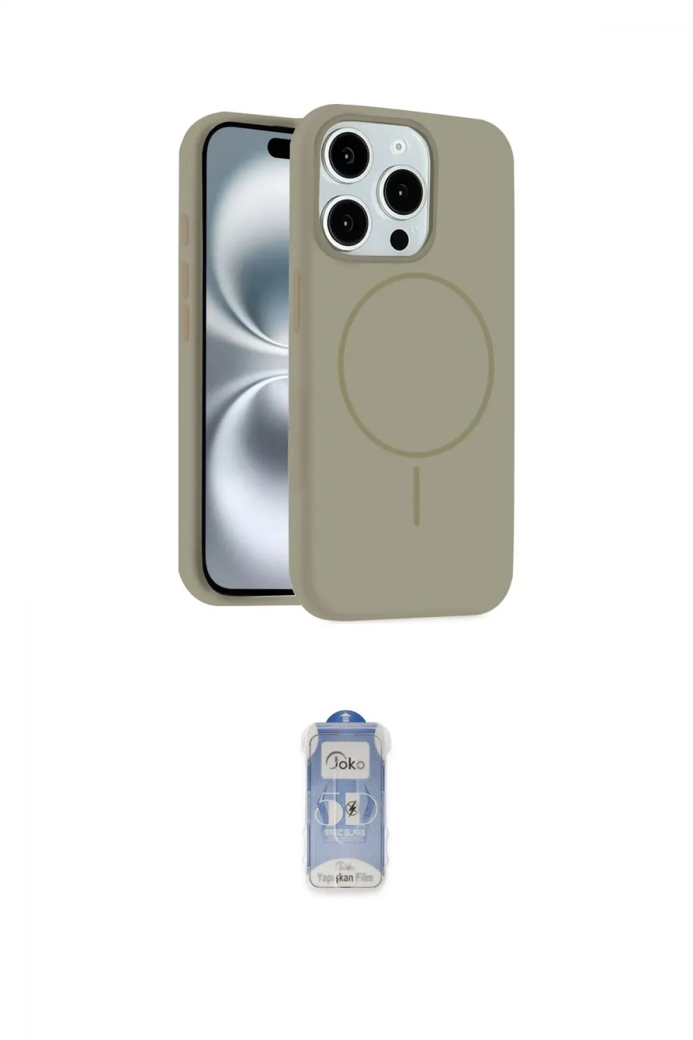 ieg™ iPhone 15 Pro Max Kılıf Yankı Form Serisi - Siyah Joko Magic 5D Cam