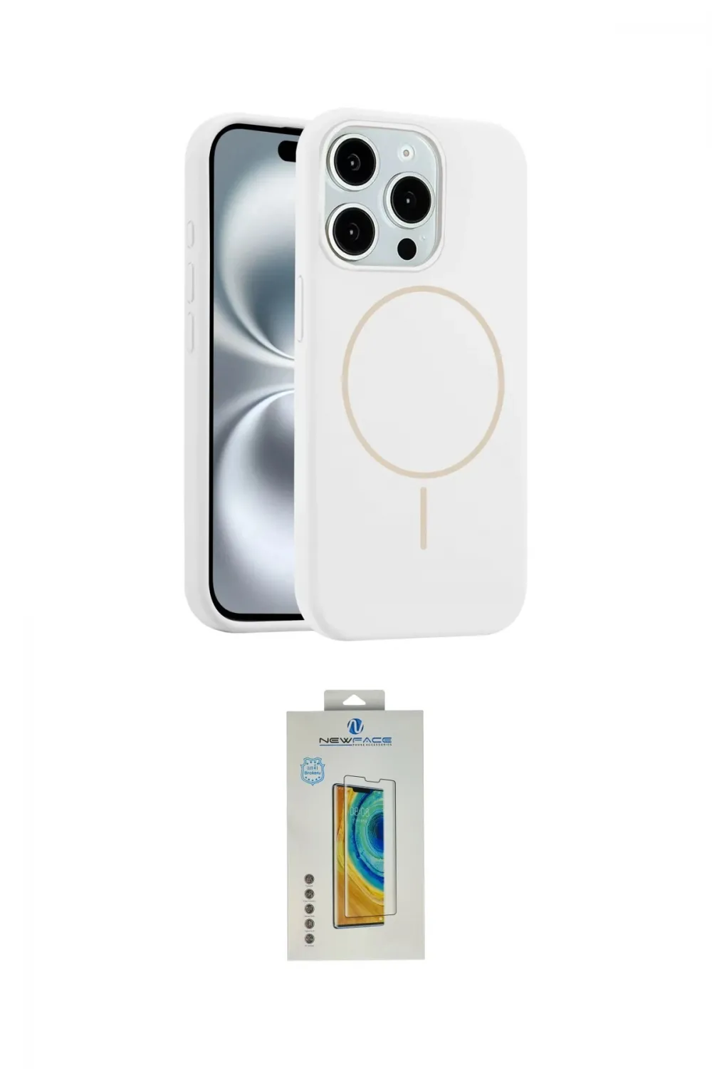 ieg™ iPhone 15 Pro Max Kılıf Yankı Form Serisi - Siyah Polymer Nano Ekran Koruyucu