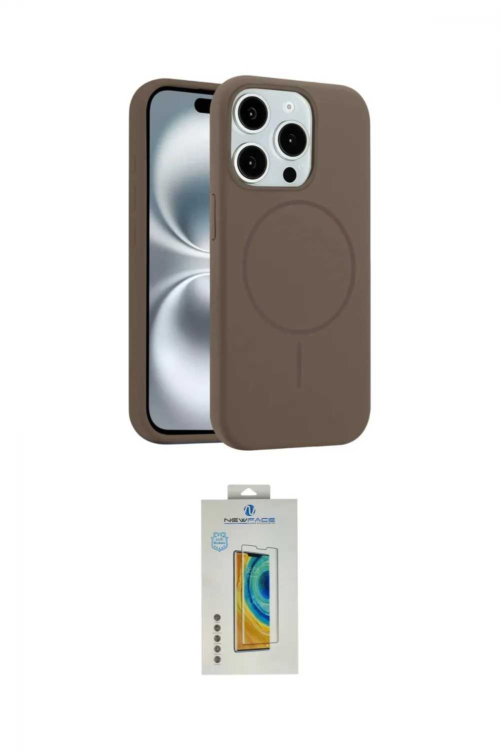 ieg™ iPhone 15 Pro Max Kılıf Yankı Form Serisi - Siyah Polymer Nano Ekran Koruyucu