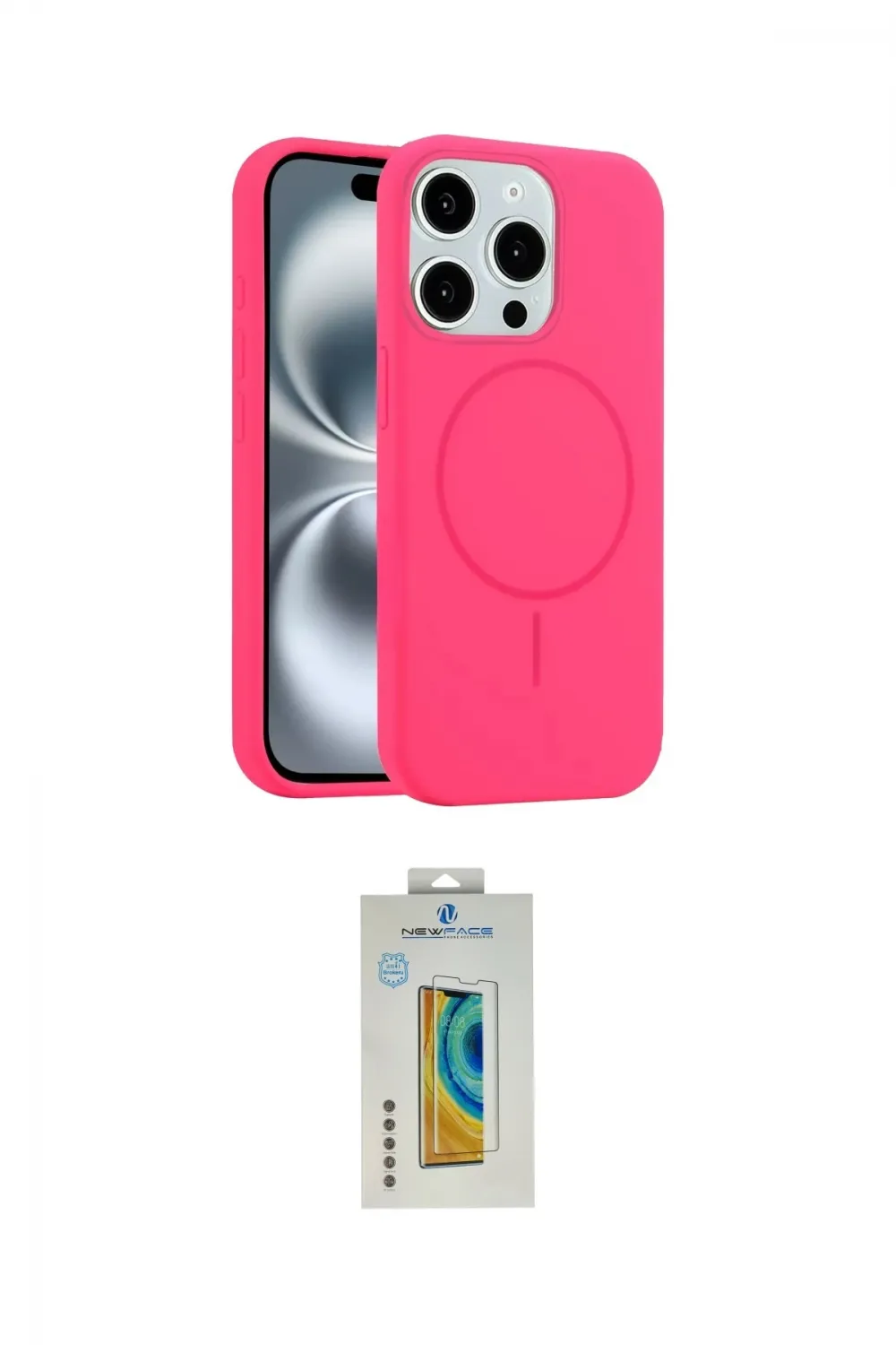 ieg™ iPhone 15 Pro Max Kılıf Yankı Form Serisi - Siyah Polymer Nano Ekran Koruyucu