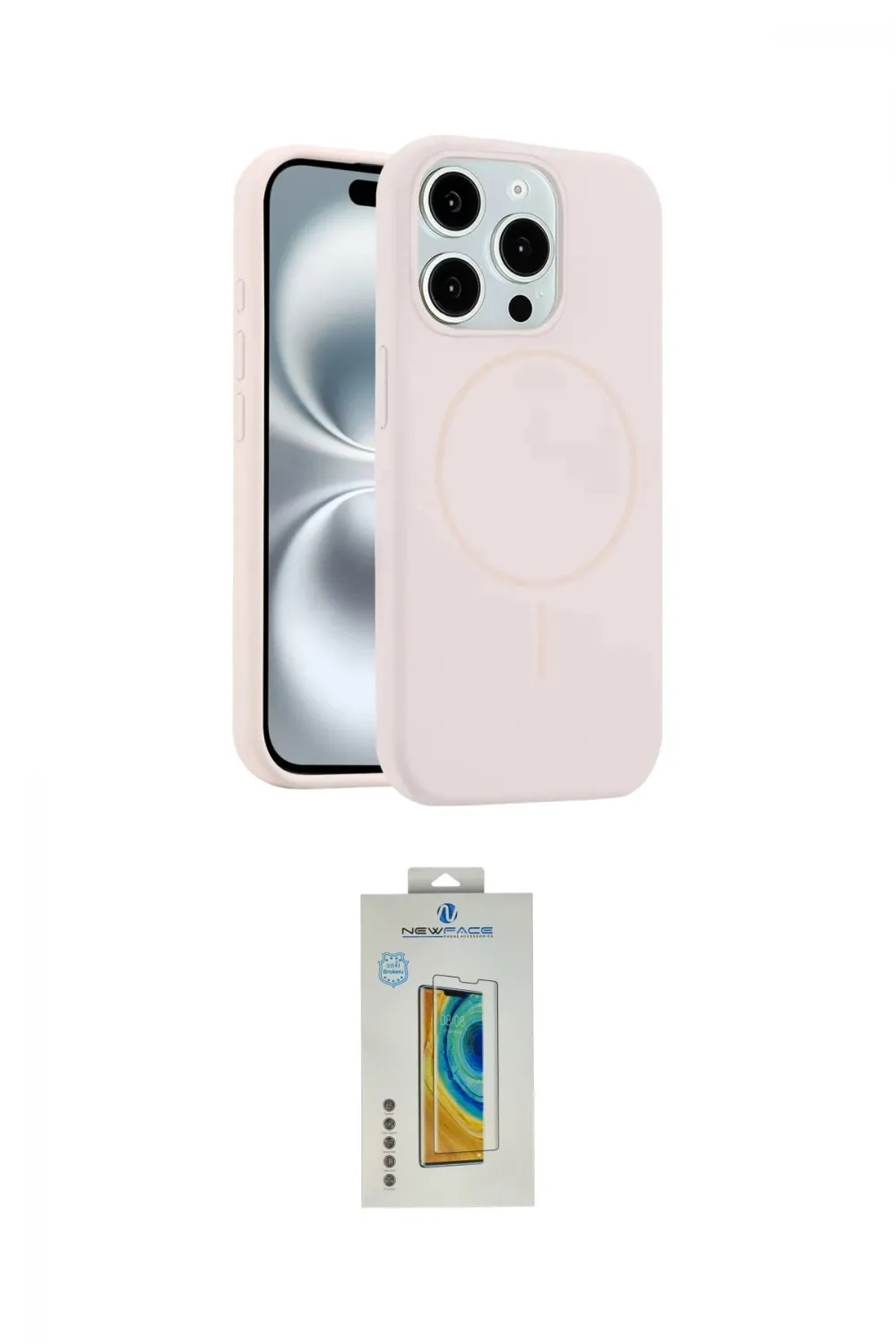 ieg™ iPhone 15 Pro Max Kılıf Yankı Form Serisi - Siyah Polymer Nano Ekran Koruyucu