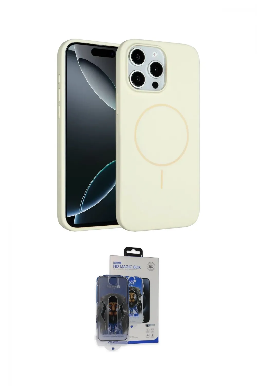 ieg™ iPhone 15 Pro Max Kılıf Yankı Form Serisi - Siyah Vanessa Magic Cam