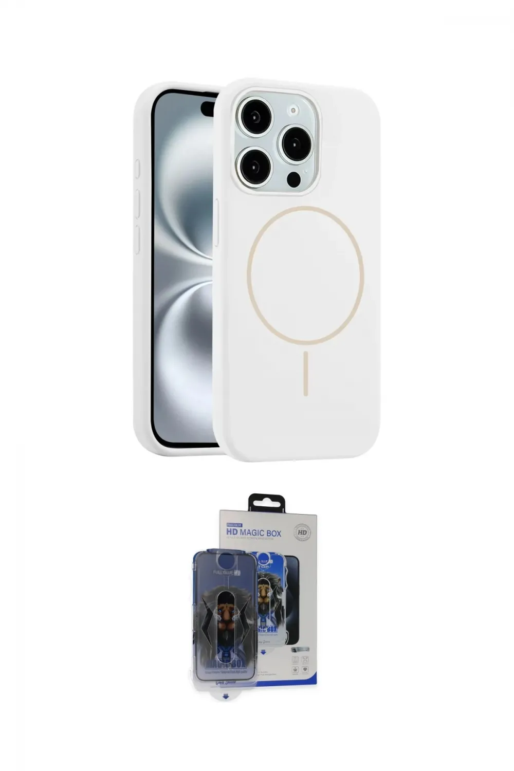 ieg™ iPhone 15 Pro Max Kılıf Yankı Form Serisi - Siyah Vanessa Magic Cam