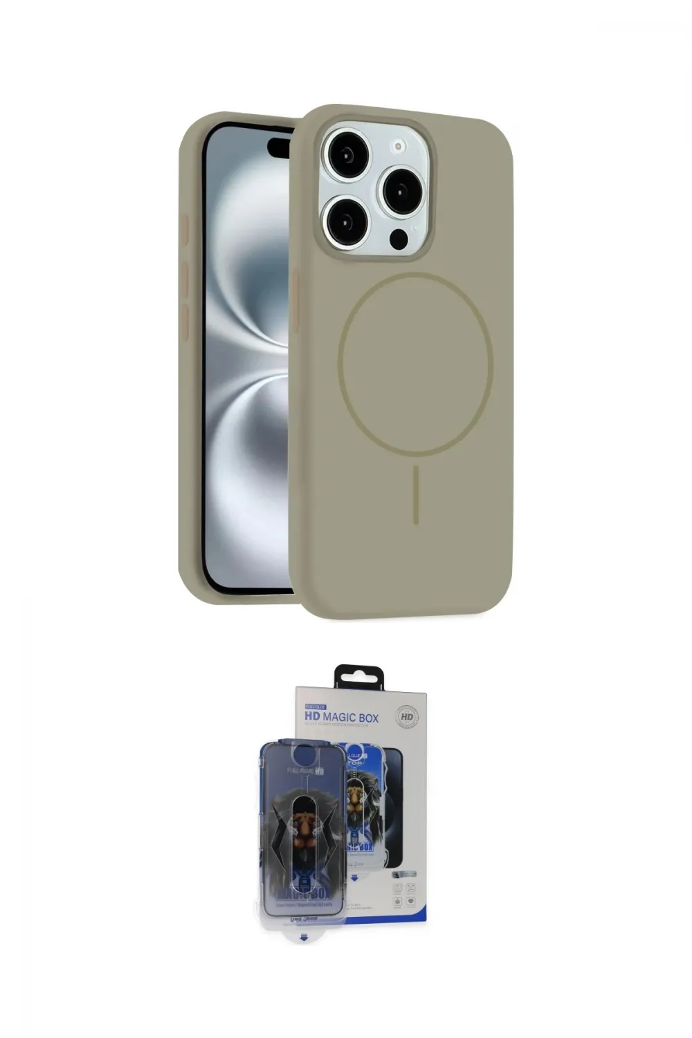 ieg™ iPhone 15 Pro Max Kılıf Yankı Form Serisi - Siyah Vanessa Magic Cam