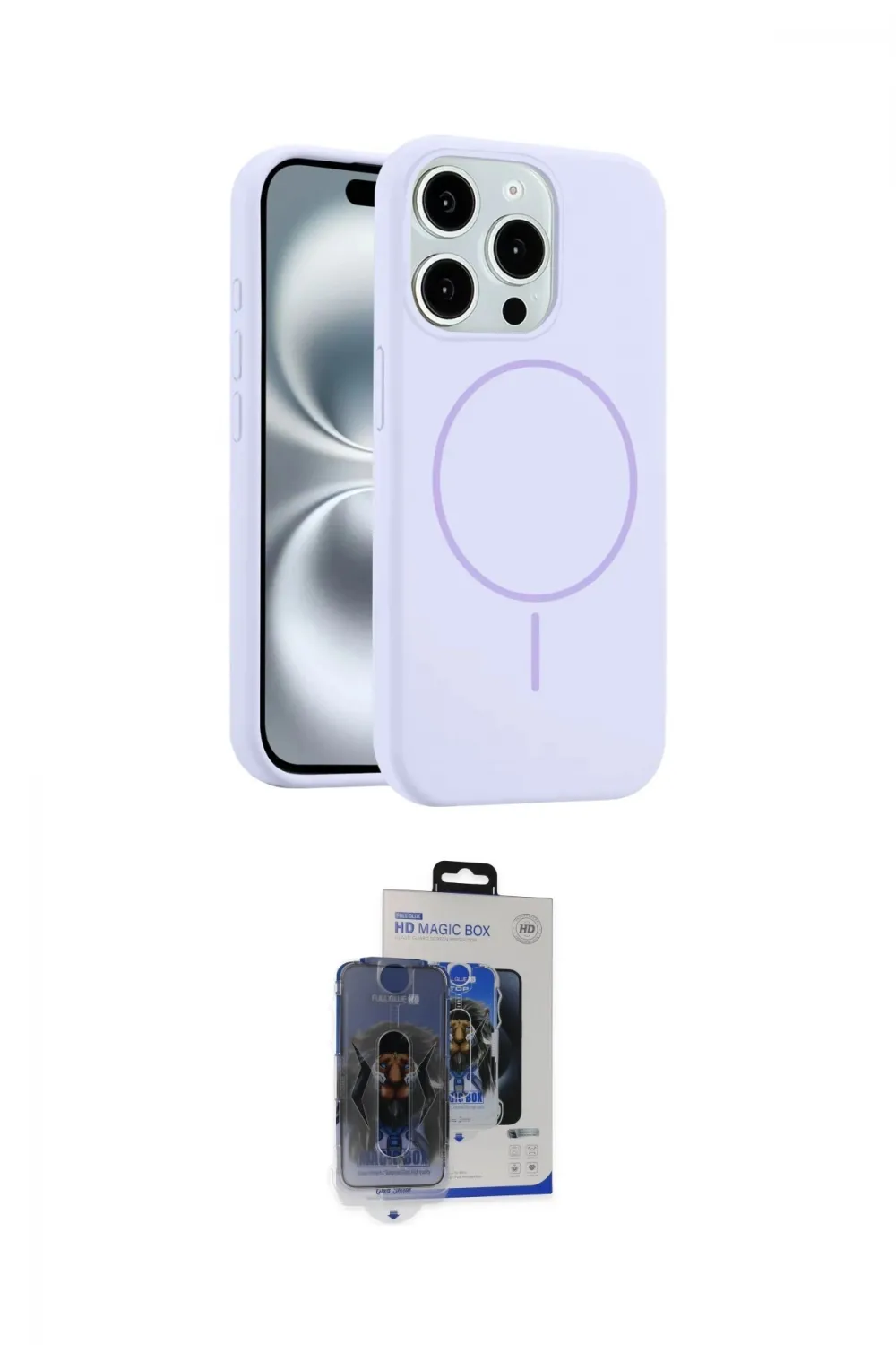 ieg™ iPhone 15 Pro Max Kılıf Yankı Form Serisi - Siyah Vanessa Magic Cam