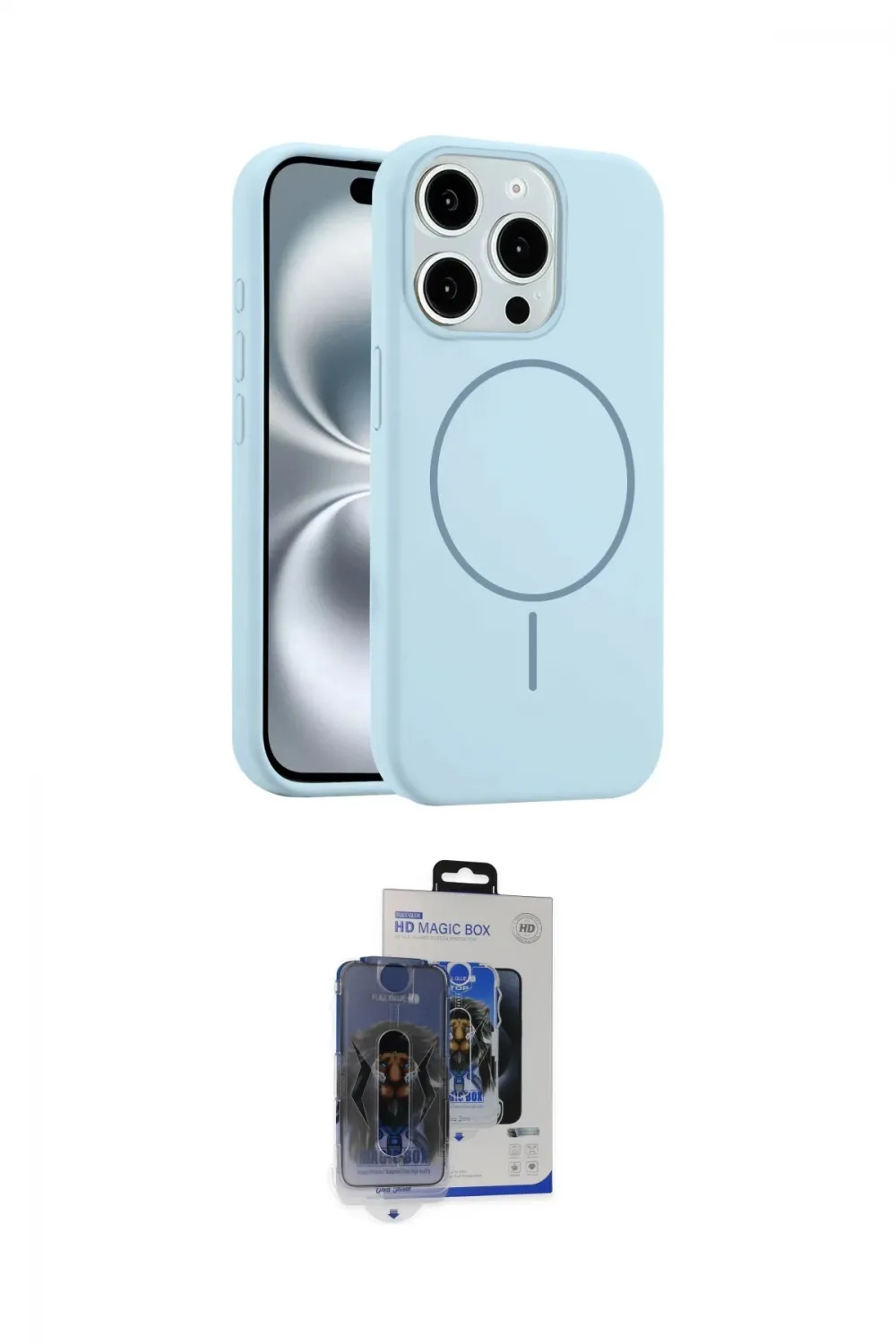 ieg™ iPhone 15 Pro Max Kılıf Yankı Form Serisi - Siyah Vanessa Magic Cam