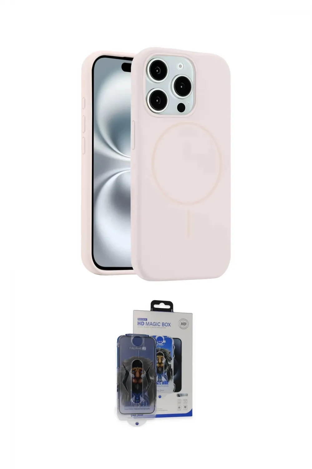 ieg™ iPhone 15 Pro Max Kılıf Yankı Form Serisi - Siyah Vanessa Magic Cam