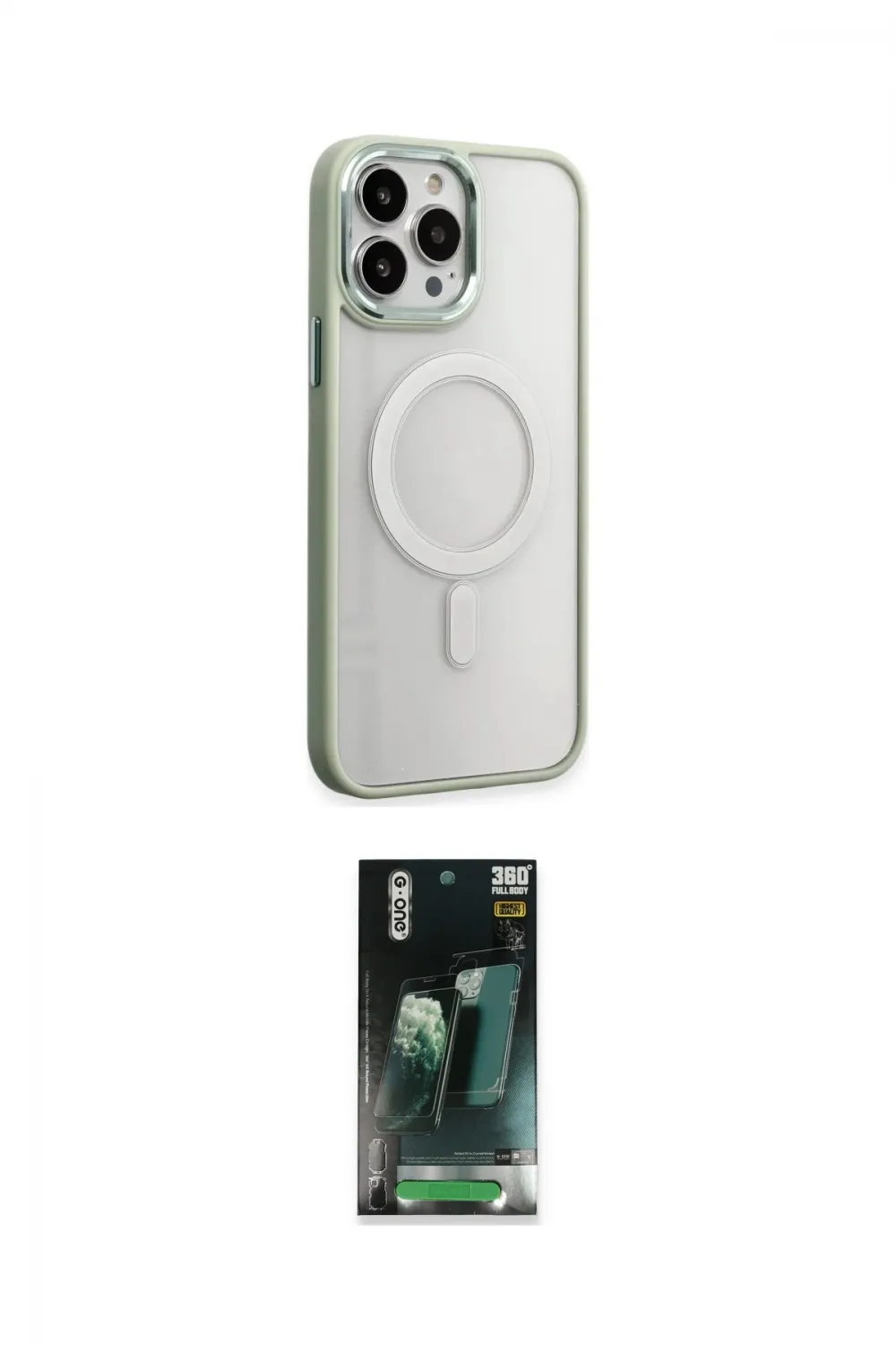 ieg™ iPhone 15 Pro Max Kılıf Yankı Işık Özel Seri - Siyah 360 Mat Full Body Arka Koruyucu