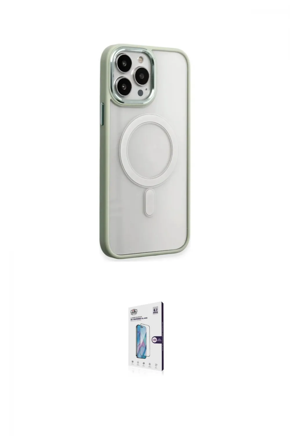 ieg™ iPhone 15 Pro Max Kılıf Yankı Işık Özel Seri - Siyah Bilvis 0.18mm Plus Cam Ekran Koruyucu