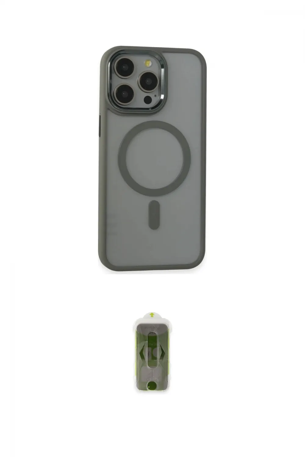 ieg™ iPhone 15 Pro Max Kılıf Yankı Işık Özel Seri - Siyah Joko Magic 5D Hayalet Cam