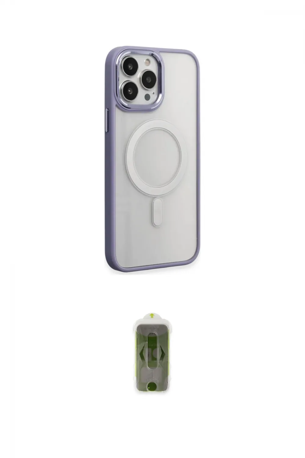 ieg™ iPhone 15 Pro Max Kılıf Yankı Işık Özel Seri - Siyah Joko Magic 5D Hayalet Cam
