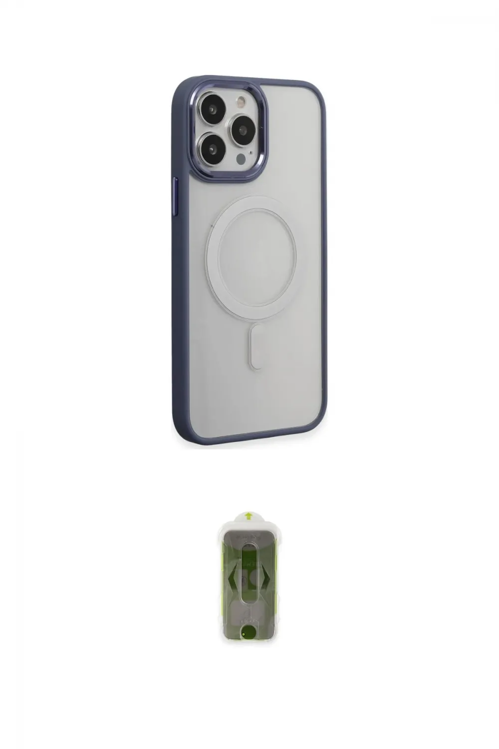 ieg™ iPhone 15 Pro Max Kılıf Yankı Işık Özel Seri - Siyah Joko Magic 5D Hayalet Cam