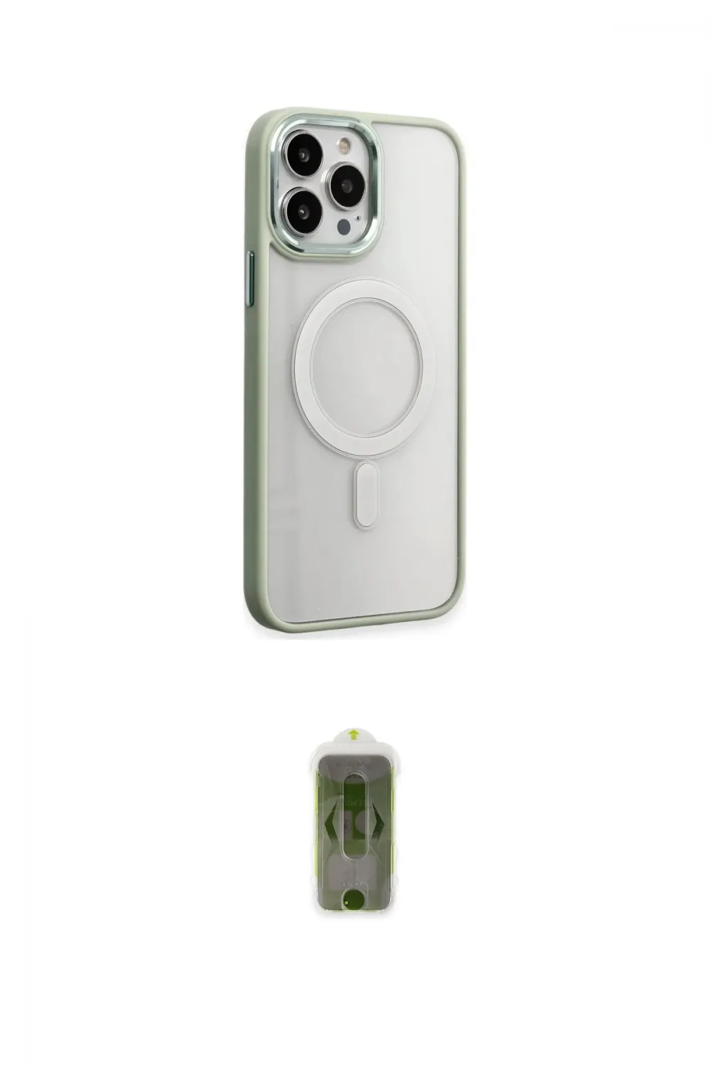 ieg™ iPhone 15 Pro Max Kılıf Yankı Işık Özel Seri - Siyah Joko Magic 5D Hayalet Cam