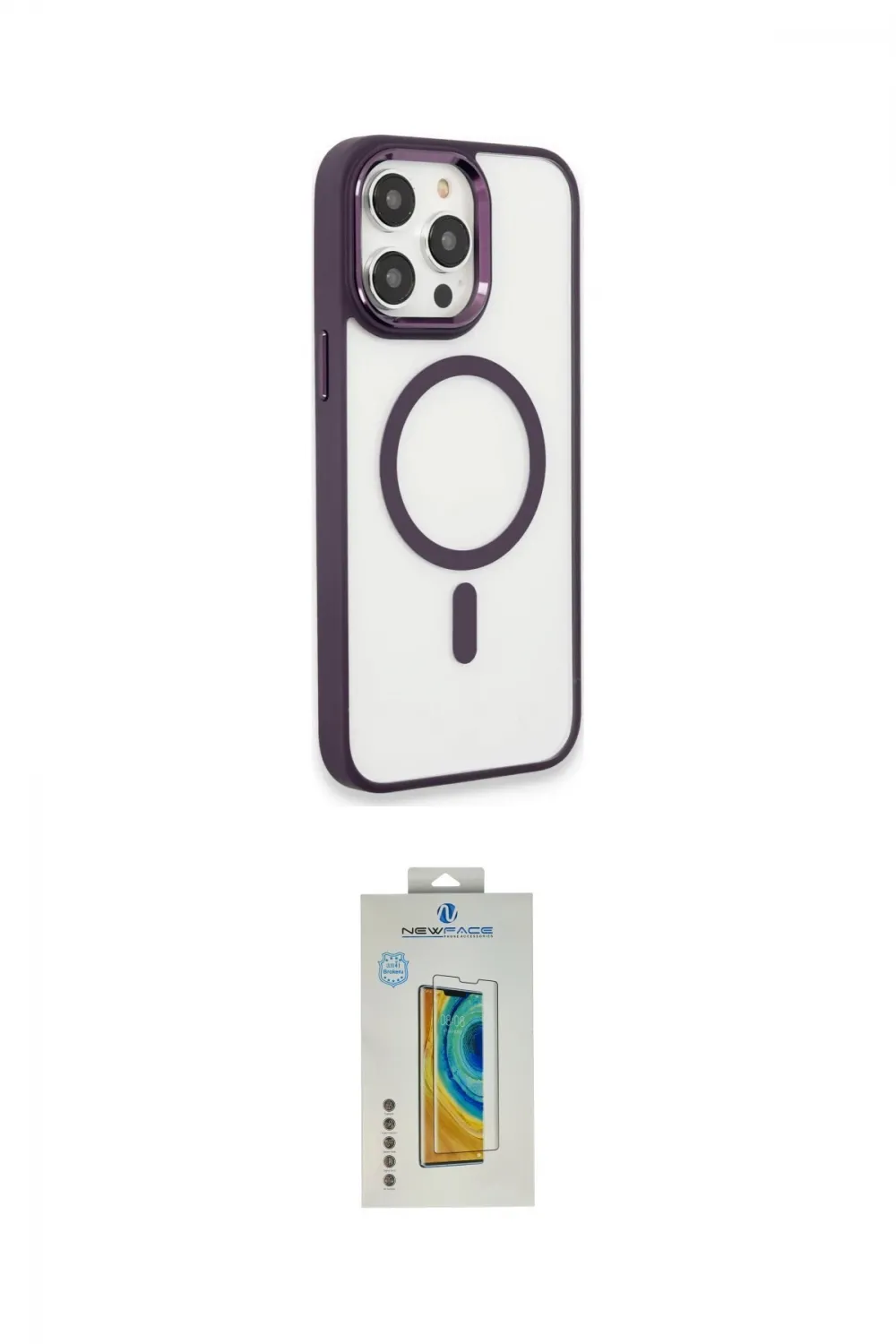 ieg™ iPhone 15 Pro Max Kılıf Yankı Işık Özel Seri - Siyah Polymer Nano Ekran Koruyucu