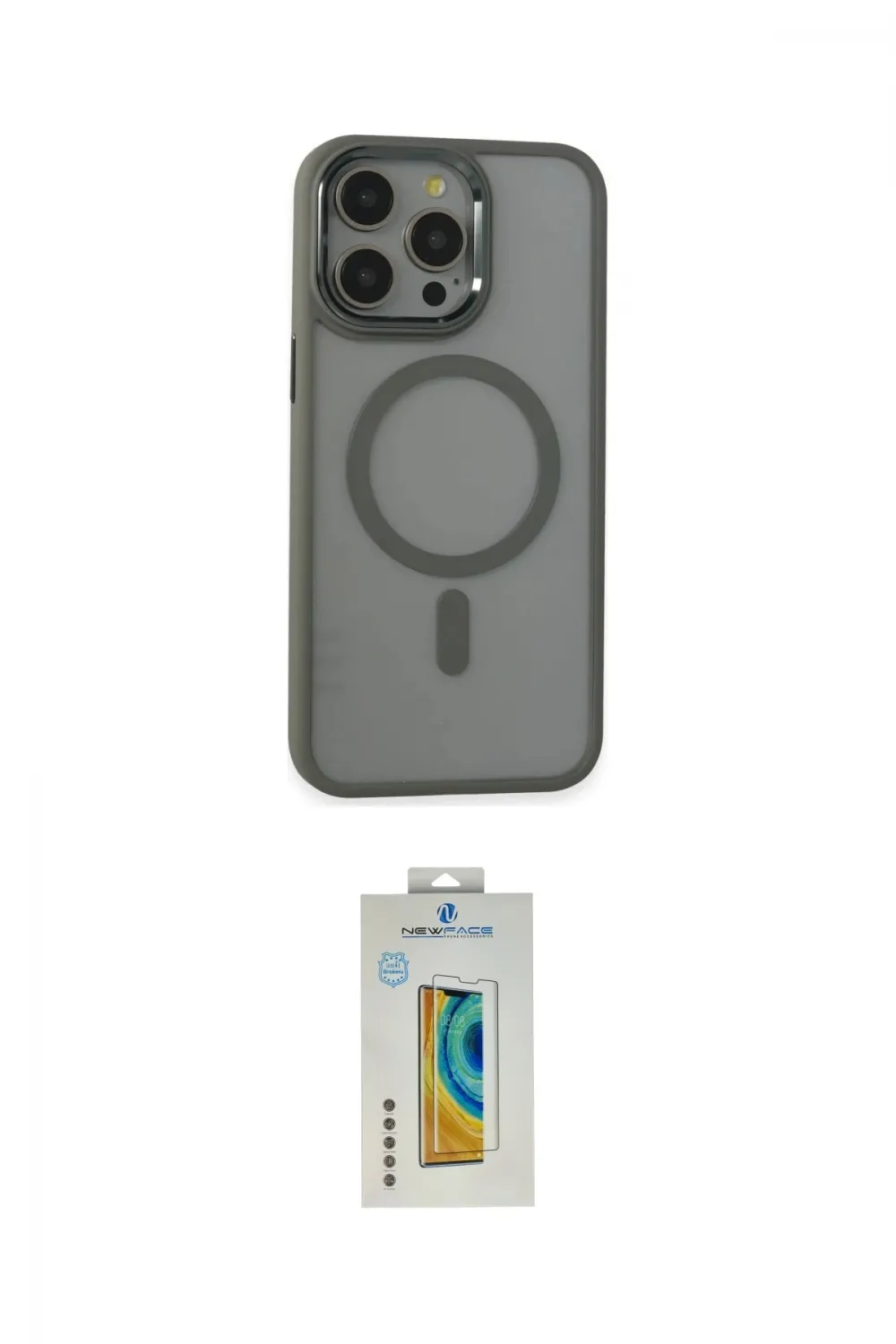ieg™ iPhone 15 Pro Max Kılıf Yankı Işık Özel Seri - Siyah Polymer Nano Ekran Koruyucu
