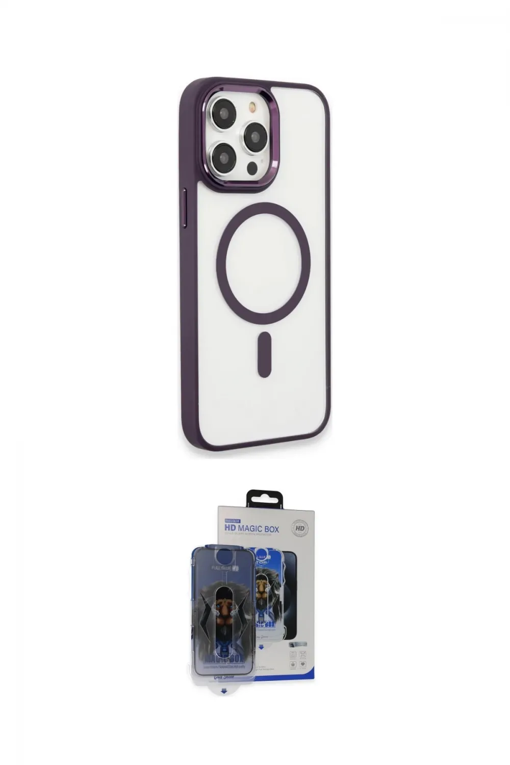 ieg™ iPhone 15 Pro Max Kılıf Yankı Işık Özel Seri - Siyah Vanessa Magic Cam