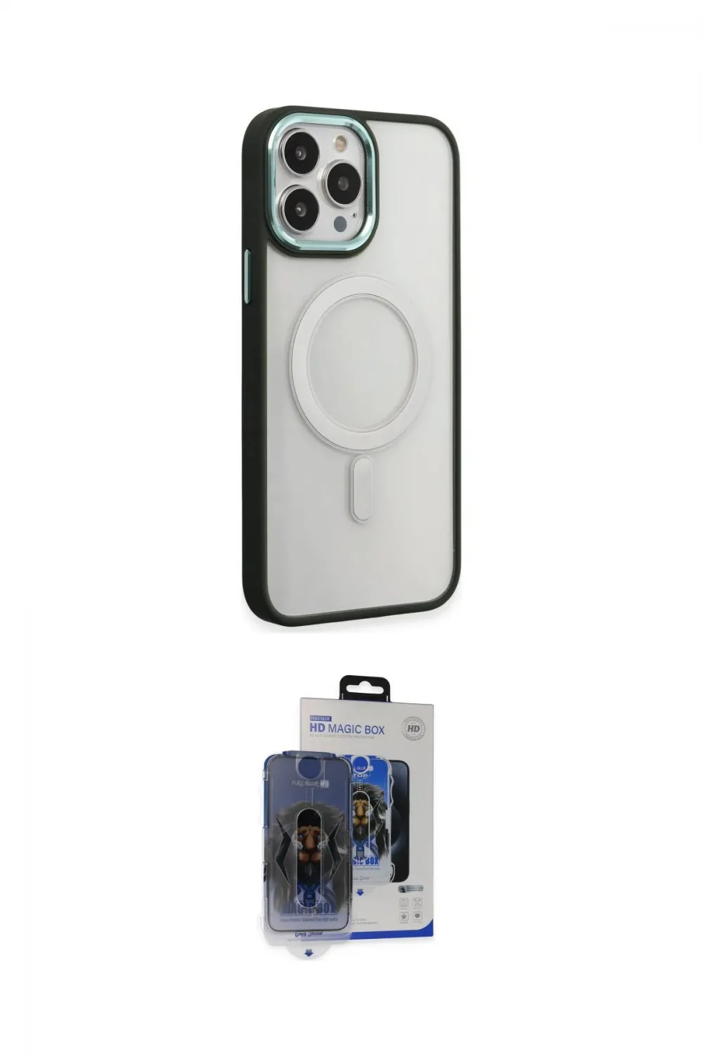 ieg™ iPhone 15 Pro Max Kılıf Yankı Işık Özel Seri - Siyah Vanessa Magic Cam