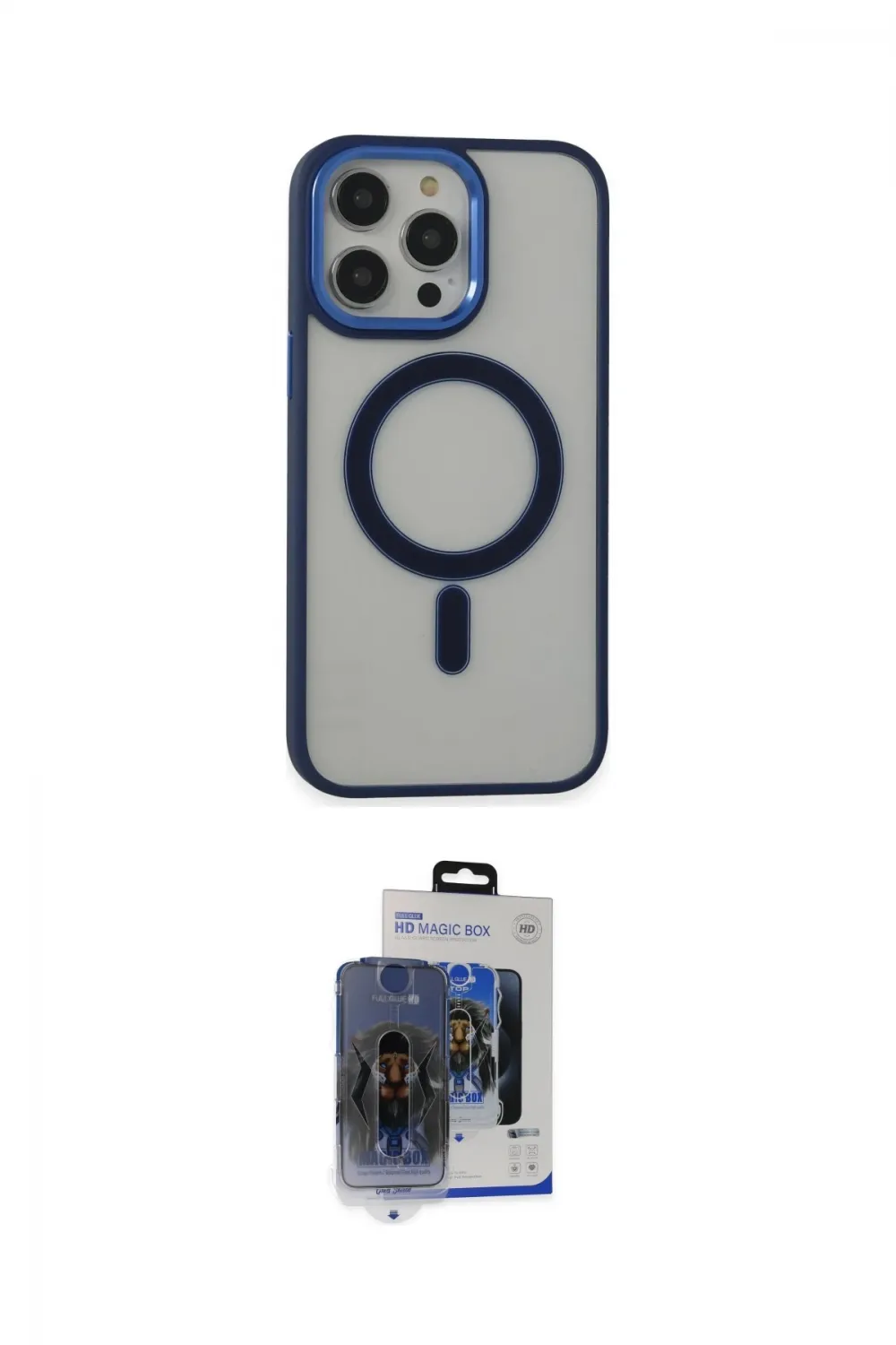 ieg™ iPhone 15 Pro Max Kılıf Yankı Işık Özel Seri - Siyah Vanessa Magic Cam